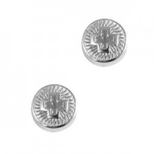 DQ Metall Schieber Perle Kreuz Ø 8mm Antik Silber